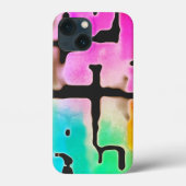 Helder gekleurde Funky Cool Abstract Case-Mate iPhone Case (Achterkant)
