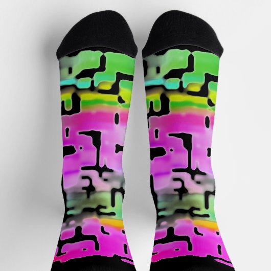 Helder gekleurde Funky Cool Abstract Sokken (Top)