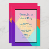 Helder gekleurde geometrische driehoeken Generieke Kaart (Voorkant / Achterkant)