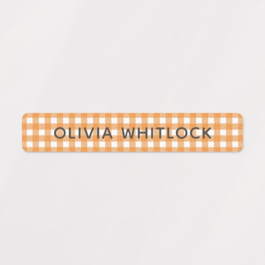 Helder gekleurde Gingham Plaid basisschool Labels (Design 2)