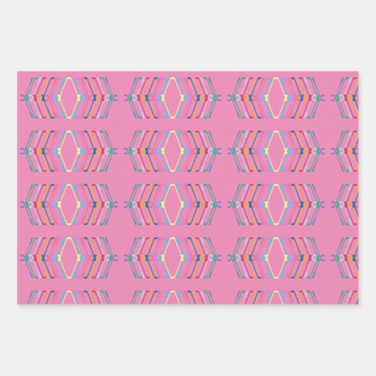 Helder gekleurde Golfclusters Inpakpapier Vel (Voorkant 3)