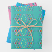 Helder gekleurde Golfclusters Inpakpapier Vel (In situ)