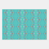 Helder gekleurde Golfclusters Inpakpapier Vel (Voorkant)