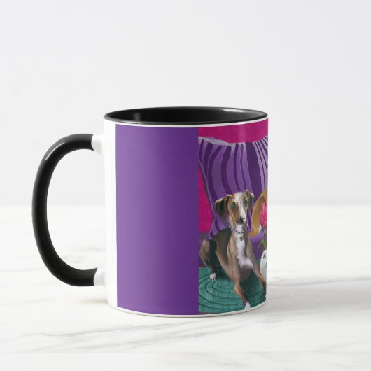 Helder gekleurde Greyhound Coffee Mok (Links)