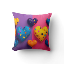 Helder gekleurde harten met facetten