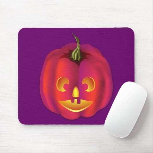 Helder gekleurde Jack-O-Lantern Halloween Muismat (Met muis)