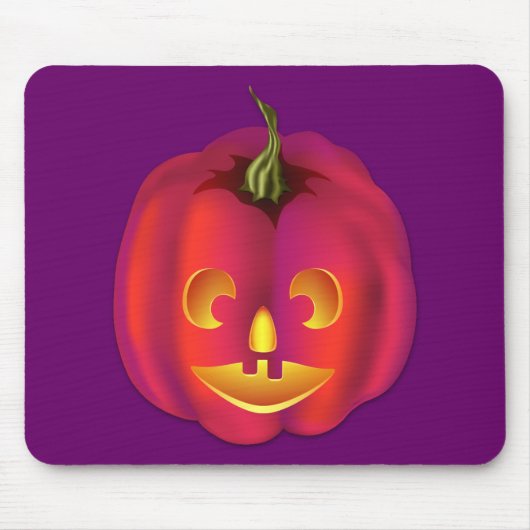 Helder gekleurde Jack-O-Lantern Halloween Muismat (Voorkant)