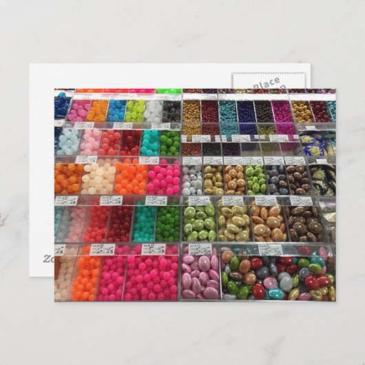 Helder gekleurde kralen, kleurrijk Briefkaart (Voorkant / Achterkant)