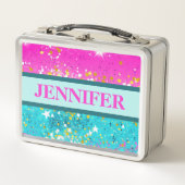 Helder gekleurde metalen lunchbox (Voorkant)