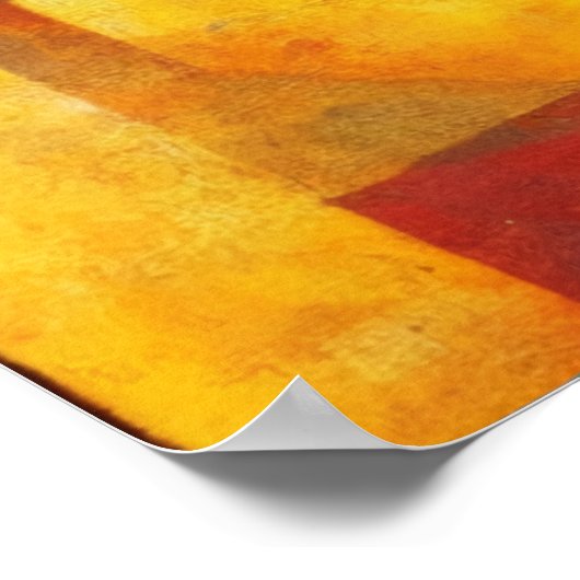 Helder gekleurde moderne anstract drie vrienden poster (Hoek)