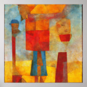 Helder gekleurde moderne anstract drie vrienden poster (Voorkant)