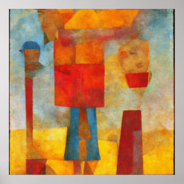 Helder gekleurde moderne anstract drie vrienden poster