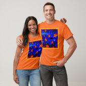 Helder gekleurde Oranje sterren. Bestel nu T-shirt (Unisex)