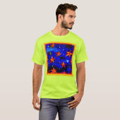 Helder gekleurde Oranje sterren. Bestel nu T-shirt (Voorkant volledig)