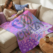 Helder gekleurde overlappende cirkel fleece deken