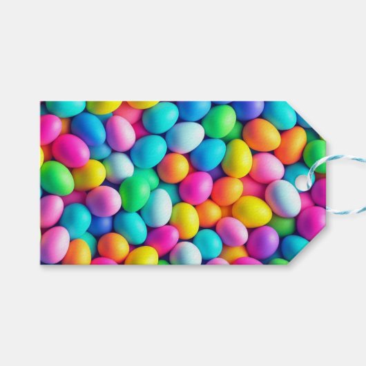 Helder gekleurde Paasei/Lente Cadeaulabel (Voorkant (Horizontaal))