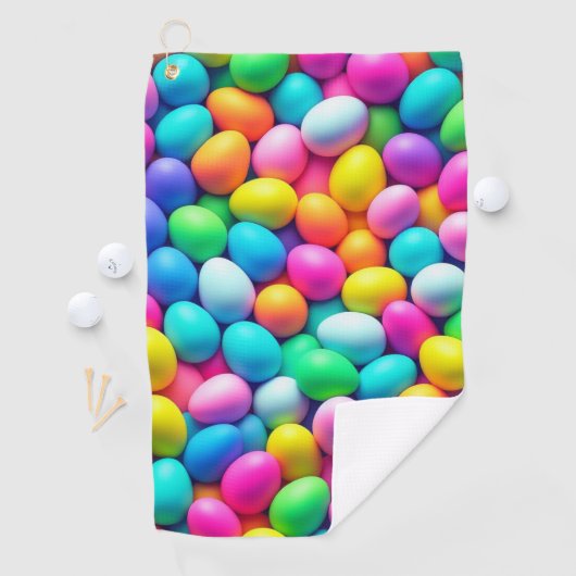 Helder gekleurde Paasei/Lente Golfhanddoek (Insitu)