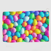 Helder gekleurde Paasei/Lente Golfhanddoek (Horizontaal)