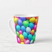 Helder gekleurde Paasei/Lente Latte Mok (Linkerhoek)