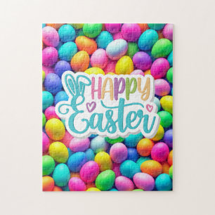 Helder gekleurde Paasei/Lente Legpuzzel