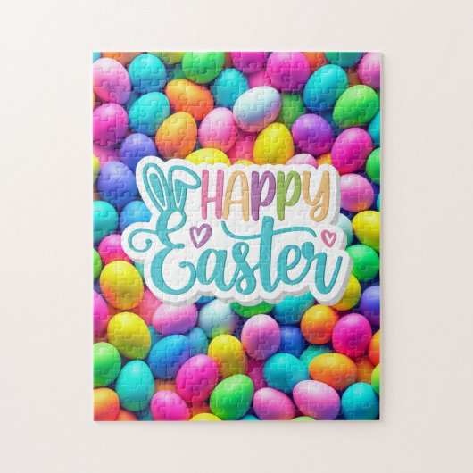 Helder gekleurde Paasei/Lente Legpuzzel (Verticaal)