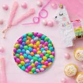 Helder gekleurde Paasei/Lente Papieren Bordje (Feest)