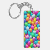 Helder gekleurde Paasei/Lente Sleutelhanger (Voorkant Links)