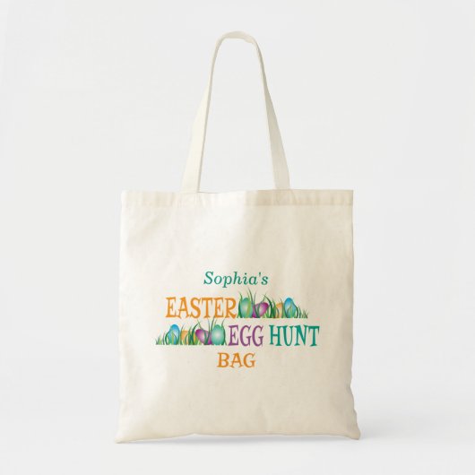Helder gekleurde paaseieren | Eierjacht Tote Bag (Voorkant)