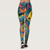 Helder gekleurde patronen leggings (Achterkant)