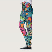 Helder gekleurde patronen leggings (Links)