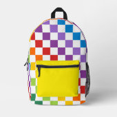 HELDER GEKLEURDE REGENBOOG GERUITE PATRONEN BEDRUKTE RUGZAK (Voorkant)