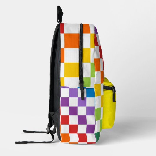 HELDER GEKLEURDE REGENBOOG GERUITE PATRONEN BEDRUKTE RUGZAK (Links)