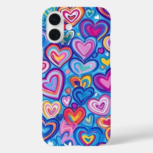 HELDER GEKLEURDE REGENBOOG VALENTIJN HARTEN Case-Mate iPhone CASE (Achterkant)