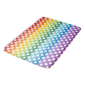 HELDER GEKLEURDE REGENBOOGHARTEN IN CIRKELS BADMAT (Gekanteld)