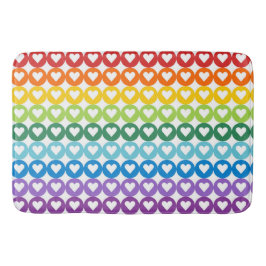 HELDER GEKLEURDE REGENBOOGHARTEN IN CIRKELS BADMAT