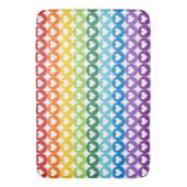 HELDER GEKLEURDE REGENBOOGHARTEN IN CIRKELS BADMAT (Voorkant Verticaal)