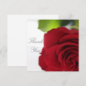 Helder gekleurde rode roos uw tekst plat kaart (Voorkant / Achterkant)