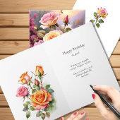 Helder gekleurde roze gele rozen bloemige Waterver Kaart