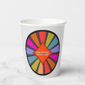 Helder gekleurde speciale Circus Big Top Papieren Bekers (Achterkant)