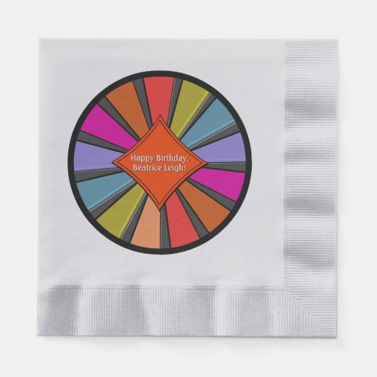 Helder gekleurde speciale Circus Big Top Servet (Voorkant)