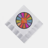 Helder gekleurde speciale Circus Big Top Servet (Hoek)