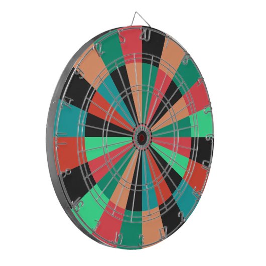 Helder gekleurde speelkamer of Den Dartboard Dartbord (Voorkant Links)