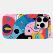 Helder gekleurde speelse vormen moderne geometrisc Case-Mate iPhone case (Achterkant (horizontaal))