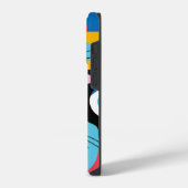 Helder gekleurde speelse vormen moderne geometrisc iPhone hoesje (Linkerkant)