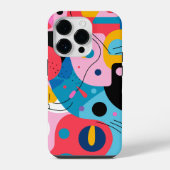 Helder gekleurde speelse vormen moderne geometrisc iPhone hoesje (Achterkant)