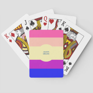 Helder gekleurde strepen-zomer- pokerkaarten