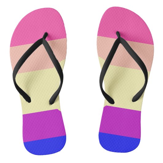 Helder gekleurde strepen-zomer- teenslippers (Voetbed)