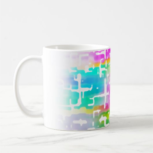 Helder gekleurde unieke kool koffiemok (Links)