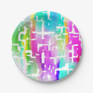 Helder gekleurde unieke kool papieren bordje