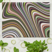 Helder gekleurde unieke kool theedoek (Gevouwen)